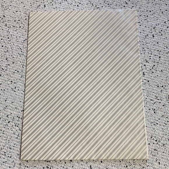 2PC Antique Giftwrap “Greetings and Best Wishes” Stripes and Automobiles - Picture 2 of 4